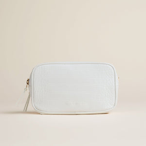 Latitude Beauty Bag - White Crocodile