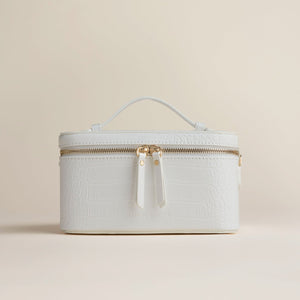 Jetsetter Train Case - White Crocodile